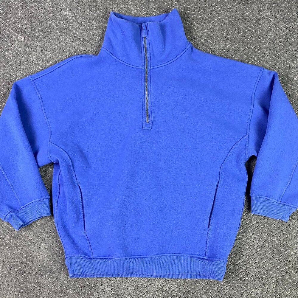 Lululemon Thick Fleece 1/2 Zip Sweatshirt Women's XS/S Wild Indigo